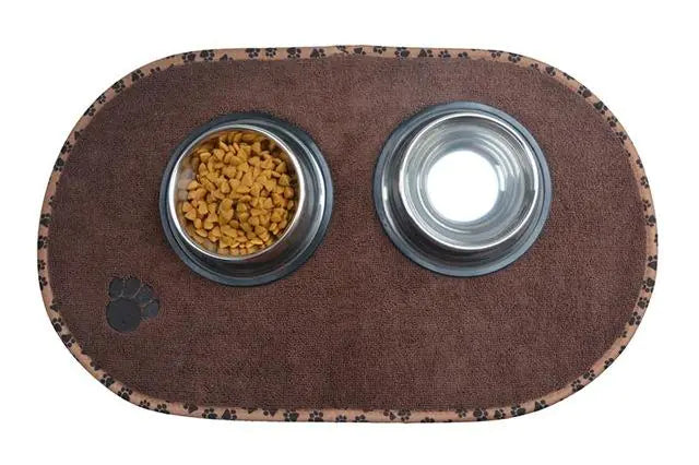 Pet Food Mat, Non-Slip & Washable for Cats and Dogs